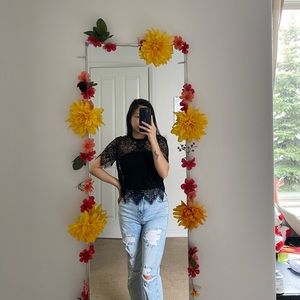 Black lace top